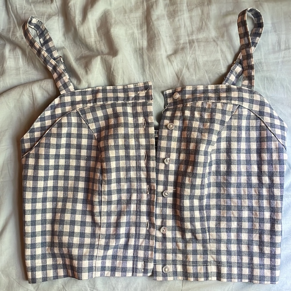 J. Galt gingham crop top sz S EUC
